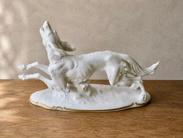 Rosenthal - Kärner - Figure - Springender Windhund -