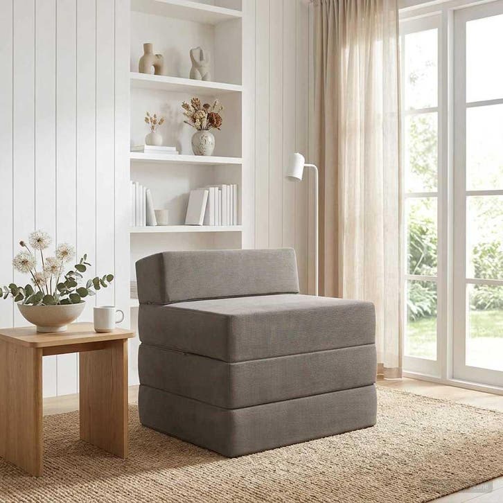 vidaXL Vouwbare Sofa Bed Lichtgrijs 200 x 70 x 10 cm, Huis en Inrichting, Zetels | Zetels, Nieuw, Verzenden