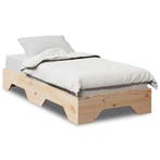Stapelbed Frame | Retour Deal | Compact & Handig, Huis en Inrichting, Slaapkamer | Bedden, 90 cm, Eenpersoons, Bruin, Verzenden