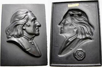 Plakette 1956 Musik Liszt, Franz 1811 +1886, ungarisch-oe..., Verzenden
