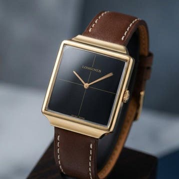 Longines - Tank Mechanical Watch - Black Dial (All Original