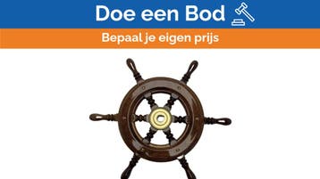 Bieden: Mahogany Wooden Boat Steering Wheel, Ophalen of Verzenden, Nieuw