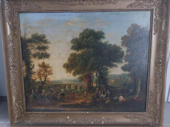 European School (XVIII) - Scène de fète, Antiek en Kunst, Kunst | Schilderijen | Klassiek