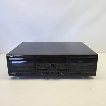 JVC TD-W718 Dubbel Cassettedeck Met Auto-Reverse, TV, Hi-fi & Vidéo, Decks cassettes, Ophalen of Verzenden