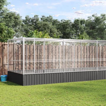 vidaXL Volière met verlengstuk 625x207x212 m staal, Verzenden