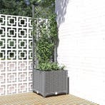 vidaXL Plantenbak met latwerk 40x40x136 cm polypropeen, Verzenden