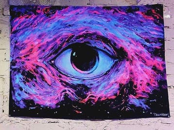 Tauritari - Wandtapijt - 50 cm - 60 cm - Eye psychedelisch, Antiek en Kunst
