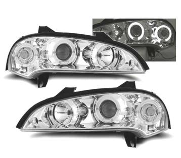 PHARES POUR OPEL TIGRA 95-03 ANGEL EYES FOND CHROMÉ, Verzenden