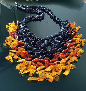 Amber Massieve natuurlijke Baltische barnsteenketting- 70 g