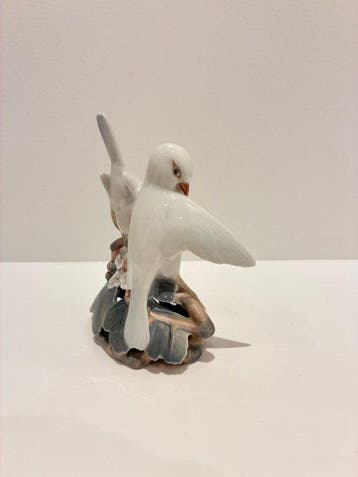 Royal Copenhagen - Statue, Love birds - 13 cm - Porcelaine -, Antiquités & Art