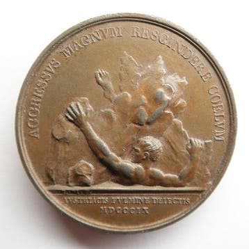 Frankrijk. Médaille Napoléon I. Bataille de Ratisbonne, Postzegels en Munten