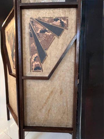 Paravent - klein model - Bois de soie, Antiek en Kunst