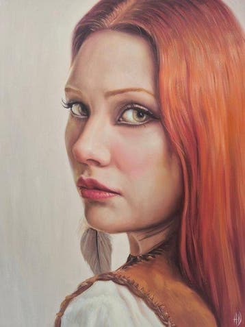 Anne Dias - (100% handpainted !) The Gingers Beauty