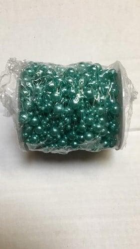 Parelketting Parelguirlande Turquoise 62 3+8 mm rol 25 meter, Nieuw