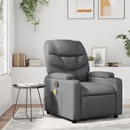vidaXL Massagestoel van grijs kunstleer, Huis en Inrichting, Fauteuils, Verzenden, Nieuw