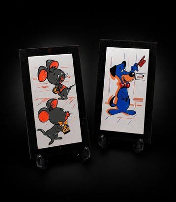 Huckleberry Hound - 2 Vintage Hanna Barbera Huckleberry, Nieuw in verpakking