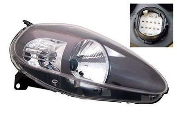 Fiat Grande Punto 2006-2008 Koplamp Donker Rechts, Verzenden