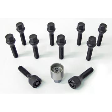 H&R Wielboutenset konisch M12x1.50 - Lengte 30mm - Zwart - 1, Verzenden, Nieuw
