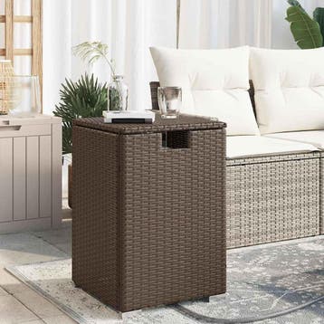 vidaXL Afdekkast voor propaangasfles 40x40x60 cm Poly Rattan, Verzenden