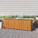vidaXL Tuinbox met wieltjes 150x50x58 cm massief acaciahout, Verzenden, Nieuw