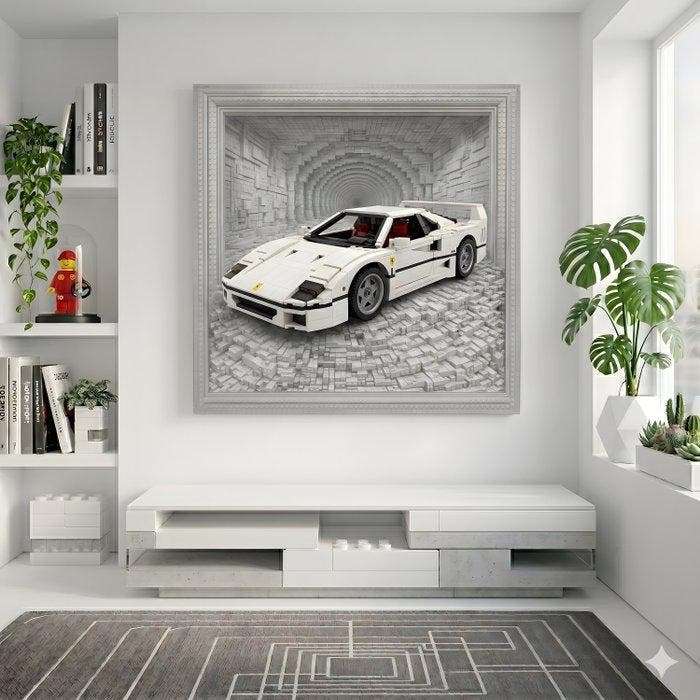 daveY - White Legend: Ferrari F40 - Brick-Art 3D Diorama, Enfants & Bébés, Jouets | Duplo & Lego
