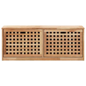 vidaXL Schoenenopbergbank 94x20x38 cm massief walnotenhout, Verzenden, Nieuw