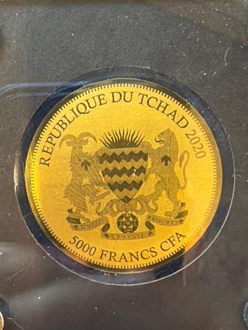 Tsjaad. 5000 Francs 2020 Liberty ., 1/200 Oz (.999) (Zonder, Postzegels en Munten