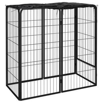 vidaXL Hondenkennel 6 panelen 50 x 100 cm gepoedercoat staal, Dieren en Toebehoren, Verzenden, Nieuw