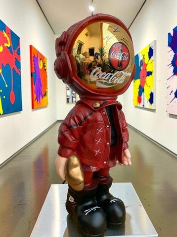 WASE - Figurine - ASTRO COCA COLA CUSTOM POP ART - Résine