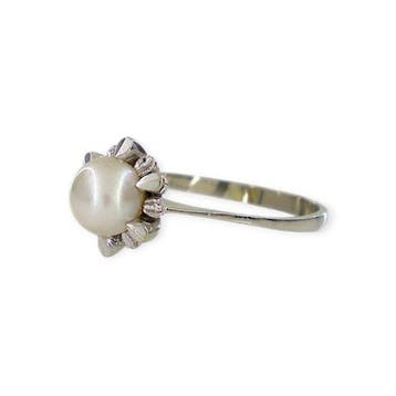 Ring - 18 karaat Geel goud - Natuurlijke parel, Nieuw
