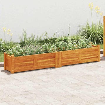 vidaXL Plantenbak verhoogd 150x30x25 cm acaciahout, Verzenden, Nieuw