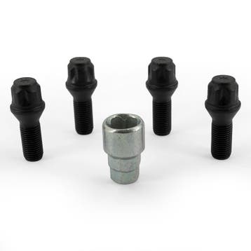 H&R Wielslotenset M14x1.50x28mm konisch Zwart - 4 slotbouten, Auto-onderdelen, Verzenden, Nieuw