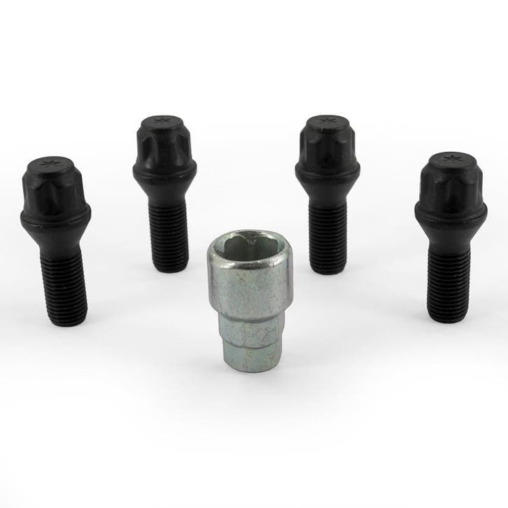 H&R Wielslotenset M14x1.50x28mm konisch Zwart - 4 slotbouten, Auto-onderdelen, Ophanging en Onderstel, Nieuw, Verzenden