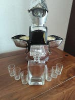 Drankkast - Wit metaal, PVC - Vintage uit de jaren zestig
