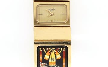 Hermès - Loquet Enamel Bangle Watch Equestrian Motif -