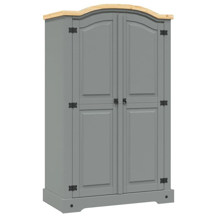 vidaXL Kledingkast 2 deuren Mexicaans grenenhout, Maison & Meubles, Armoires | Penderies & Garde-robes, Envoi