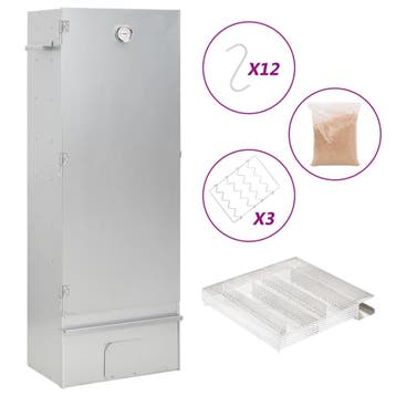 vidaXL BBQ-rookoven met koude rookgenerator gegalvaniseerd, Verzenden