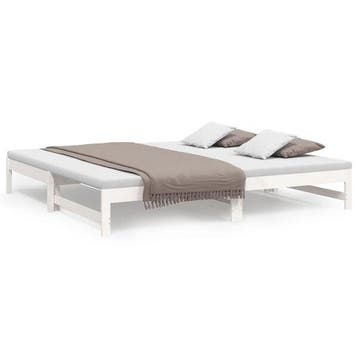 Canape-lit gigogne pin blanc - Retour -41% (slaapbank), Verzenden, 200 cm, 80 cm