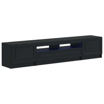vidaXL 5-delige LED TV-kast Zwart Bewerkt hout, Verzenden