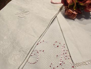 Handdoek (5) - 140 cm - 65 cm, Antiek en Kunst