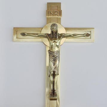 Art Deco Kruis - Brons, Hout, IJzer - 1920-1935 - Art Deco