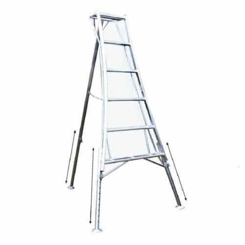Vultur tripod ladder 180 cm met 3 verstelbare poten, Doe-het-zelf en Bouw, Ladders en Trappen, Ladder, Nieuw, Minder dan 2 meter