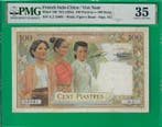 Indochine française. - 100 piastres = 100 dong ND(1954) -