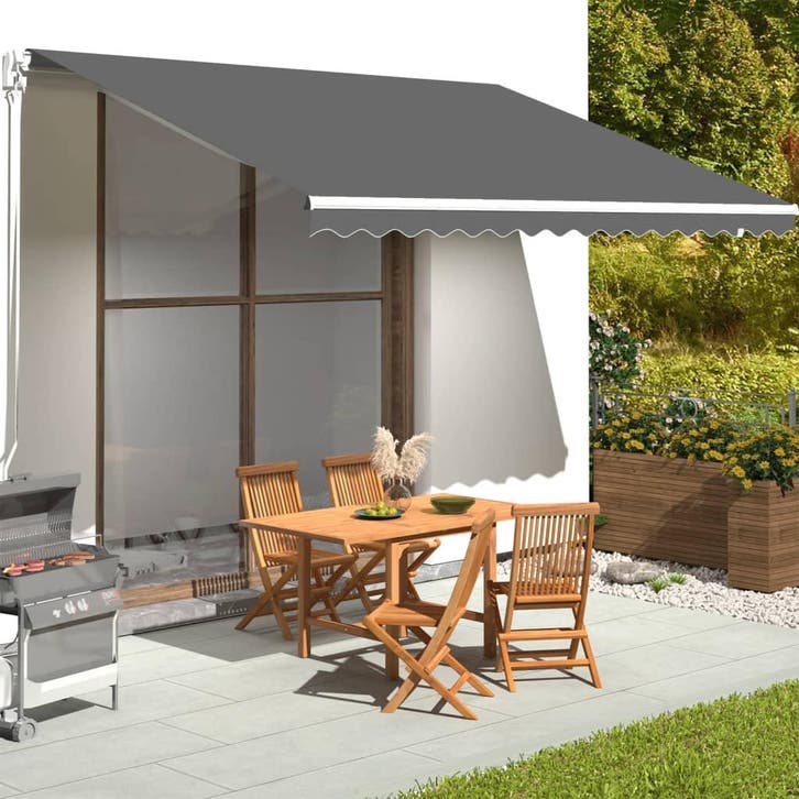 vidaXL Vervangingsdoek voor luifel 4,5x3,5 m polyester, Jardin & Terrasse, Protection solaire, Envoi
