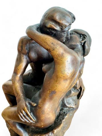 After Auguste Rodin - sculptuur, Le Baiser (The Kiss) - 12