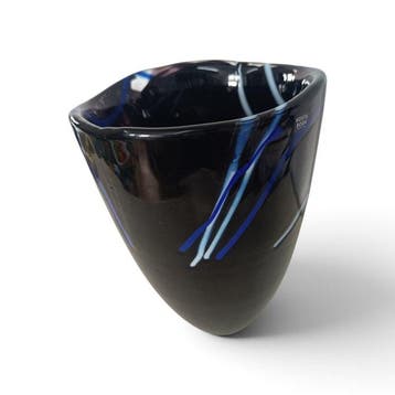 Kosta Boda - Anna Ehrner - Vaas - Contrast Blue - Glas