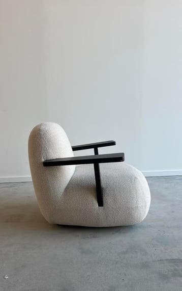101 Copenhagen Toe Fauteuil Met Armleuning - Off White / Oak, Huis en Inrichting, Fauteuils, Gebruikt, Verzenden, 75 tot 100 cm