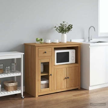 vidaXL Magnetron Dressoir PANAMA Honingwas 99,5 x 44 x 86,5, Verzenden, Nieuw