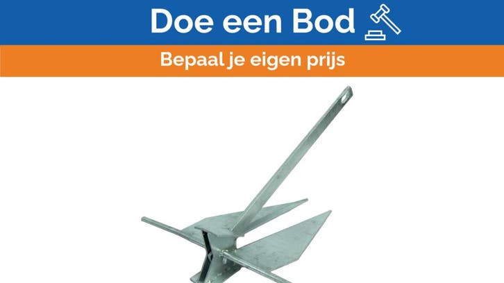 Bieden: Sanguineti Danforth 65 KG galvanized, Watersport en Boten, Bootonderdelen, Ophalen of Verzenden