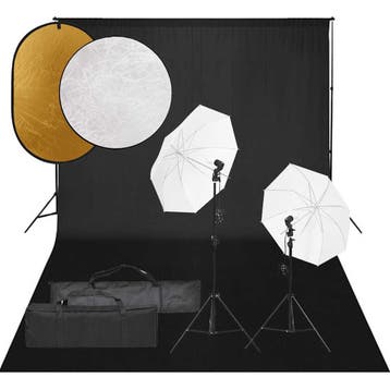 vidaXL Fotostudioset met verlichtingsset, achtergrond en, Verzenden, Nieuw